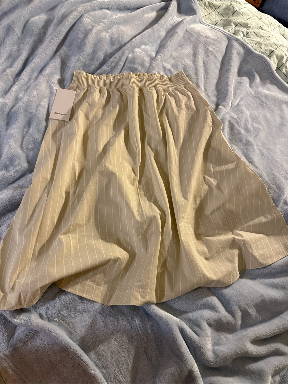 Women’s Cream Stripe A-Line Skirt